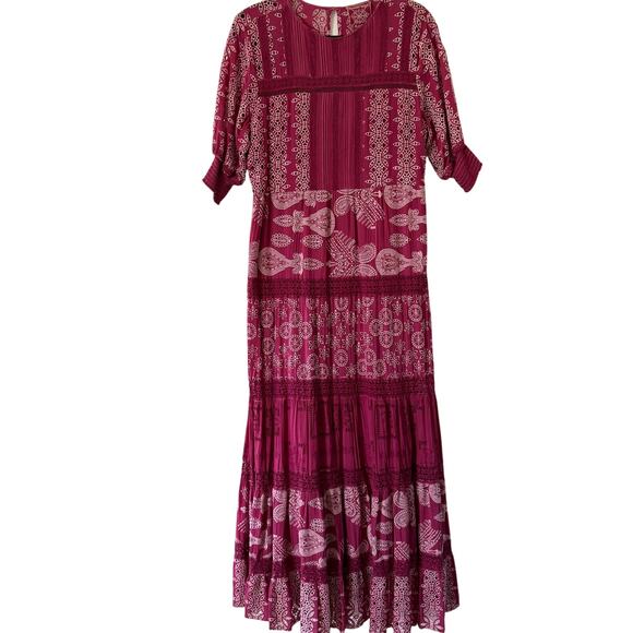 JOHNNY WAS Fuschia Pink Billie Maxi Dress Size Large - Picture 3 of 11